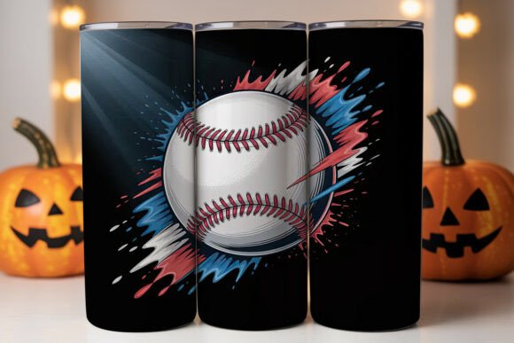 Baseball Splash Tumbler Wrap: Graphics for Crafters