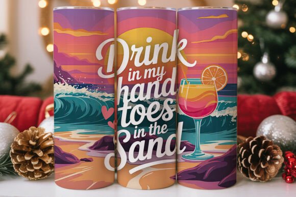 Beach Sunset Cocktail Tumbler Wraps Graphics Review