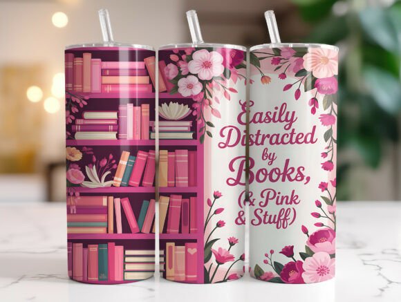 Book Lover Tumbler Wrap Sublimation Graphics for Tumbler Wraps