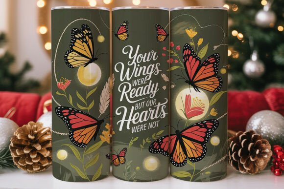 Butterfly Memorial Tumbler Wraps Graphics Review