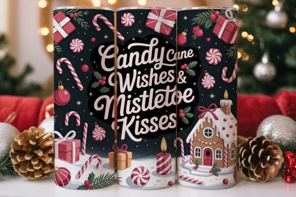 Candy Cane Wishes Tumbler Wrap Graphics & Tumbler Wraps Review