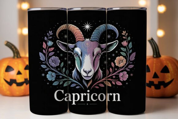 Capricorn Zodiac Graphics for Tumbler Wraps