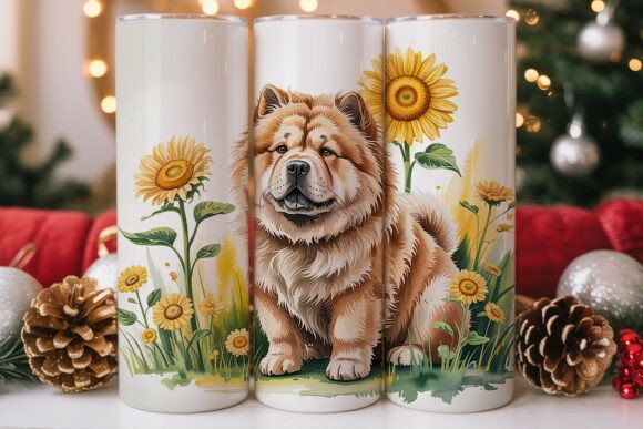 Chow Chow Sunflower: Tumbler Wraps & Graphics
