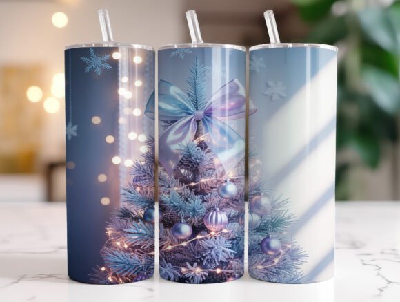 Christmas Coquette 20oz Tumbler Wrap Graphics