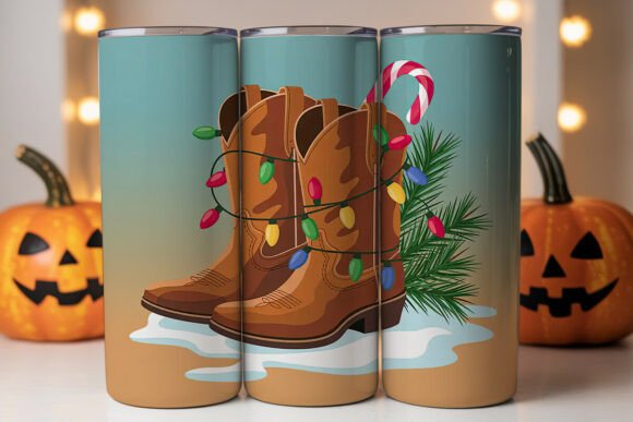 Cowboy Boots Christmas Tumbler Design Review