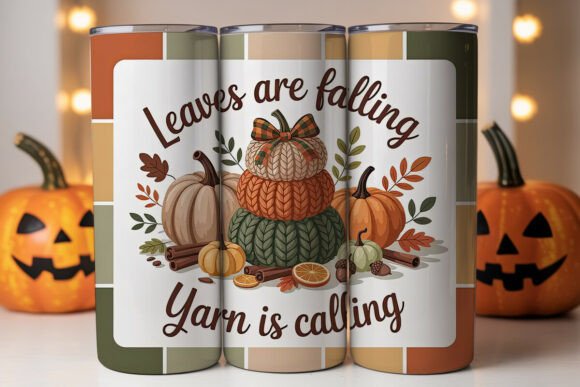 Cozy Knit Pumpkins 20oz Tumbler Wrap Graphics Review