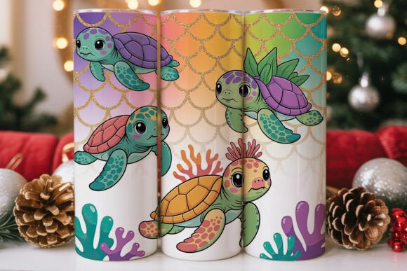 Cute Sea Turtles Tumbler Wrap Graphics Review