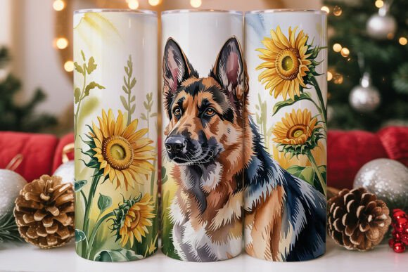 German Shepherd Sunflower 20oz Tumbler Graphics & Wraps Review