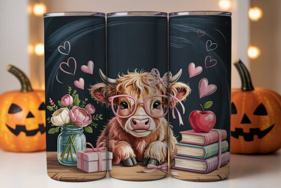 Highland Cow Teacher 20oz Tumbler Wrap Graphics Review