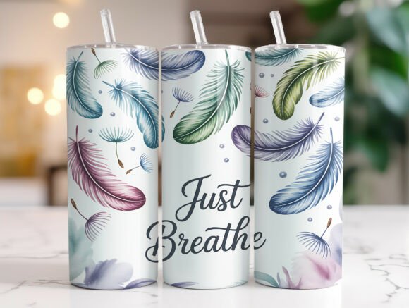 Just Breathe Dandelion Tumbler Wrap Graphics Review