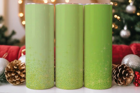 Lime Green Glitter Tumbler Wraps & Graphics
