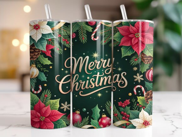 Merry Christmas Tumbler Wrap Graphics Review