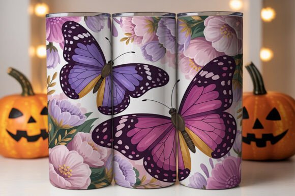 Purple Butterfly Floral 20oz Tumbler: A Designer's Review