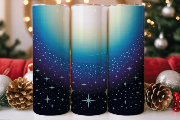 Starry Blue Gradient 20oz Tumbler Wrap: Graphics for Branding