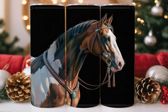 Turquoise Horse Tumbler Wrap: Graphics for Tumbler Wraps