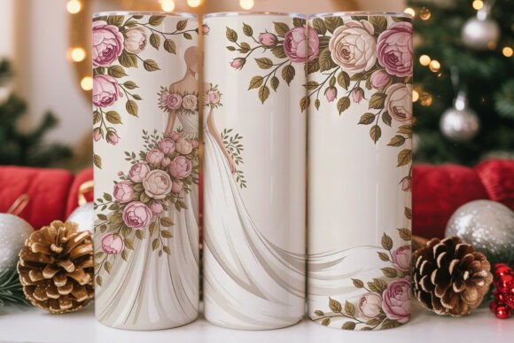 Vintage Floral Gown Tumbler Wraps Graphics Review
